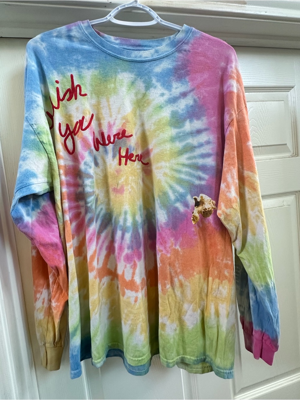 Travis Scott Astroworld Wish You Were Here Tour Popcorn Tie Dye Long Sleeve Tee
